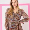 Long Sleeve Midi Wrap Bridal Shower Or Wedding Guest Work Dresses for Women