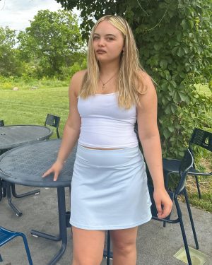 Women Tennis Skirt Athletic Skort High Waisted Golf Inner Shorts with Pockets Running Sports Pickleball