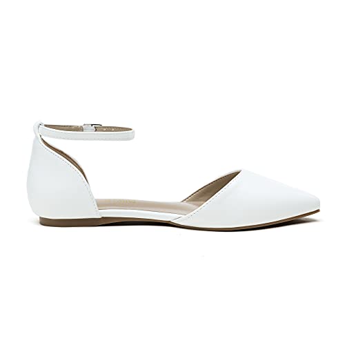 Flapointed Women's Casual D'Orsay Pointed Plain Ballet Comfort Soft Slip On Flats Shoes