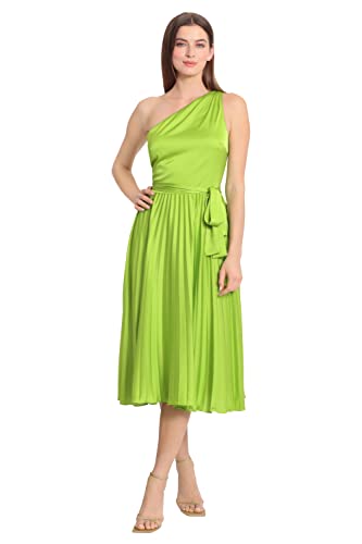 Women's One Shoulder Pleated Skirt Dress Event Occasion Party Guest of