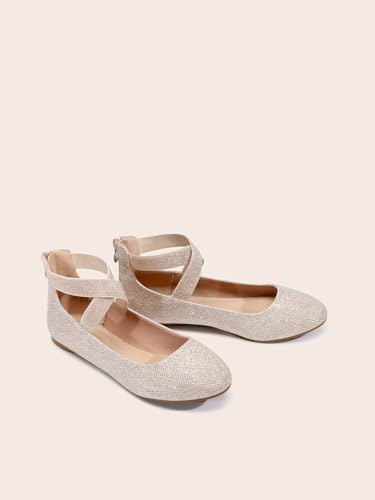 316E0JjSn1L.jpg Women's Comfortable Fashion Elastic Ankle Straps Flats Shoes