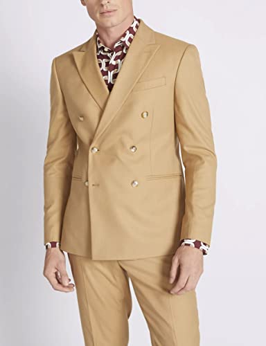 Men Suits Slim Fit 2 Piece Elastic Satin Business Double Breasted Blazer Pants Wedding Grooms Wedding