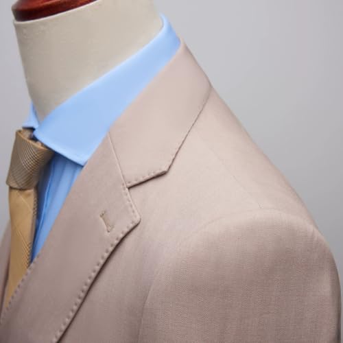 Men's 3 Piece Suit Slim Fit Korean Light Coffee Business Casual Fashion Formal Outfit Autumn Winter Wedding Men Suits