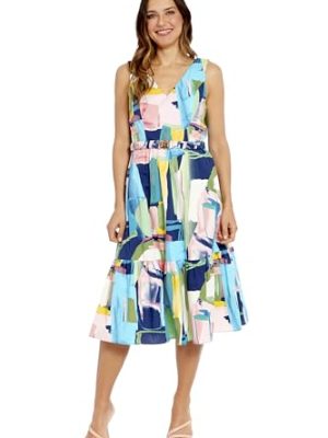 V-Neck Sleeveless Cocktail Wedding Guest & Summer Dresses for Women
