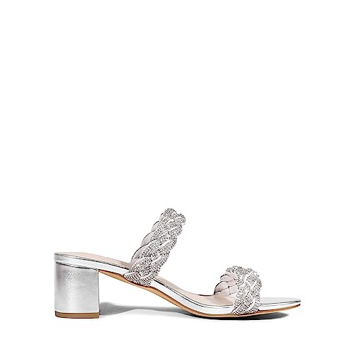 Women's Two Braided Strap Low Heels for Women Open Toe Block Chunky Heels Sandals Holiday Party Wedding Dress Pumps Shoes