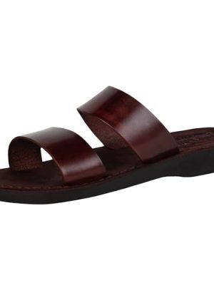 Men/Women Biblical Jesus Leather/Suede Sandals/Slides From Jerusalem (Style I)
