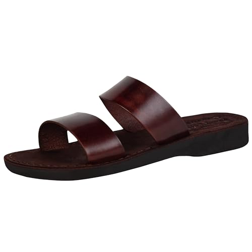 31Fnu1knIzL.jpg Men/Women Biblical Jesus Leather/Suede Sandals/Slides From Jerusalem (Style I)