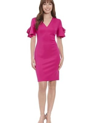 Ruffle Bridal Shower, Wedding Guest, Summer, Beach, Or Vacation, Work Dresses for Women