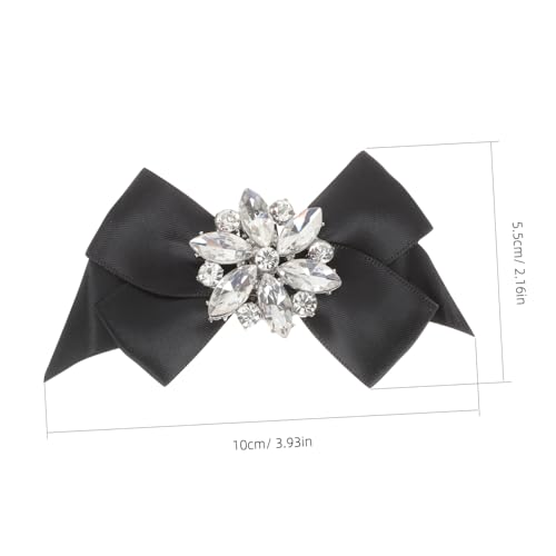 Bow Shoe Buckle Rhinestone Shoe Buckles Accessories Heel Decoration Rhinestone Bow Shoe Clip Clips