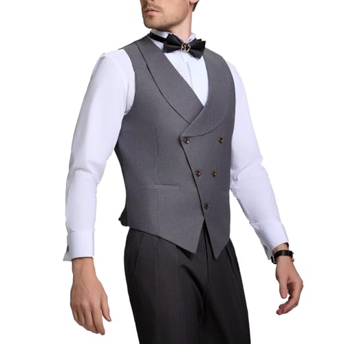 Men's 3 Piece Tuxedo Suit Slim Fit Swallow Long Tailcoat Performances Dinner Party Wedding Double Breasted Vest Pants