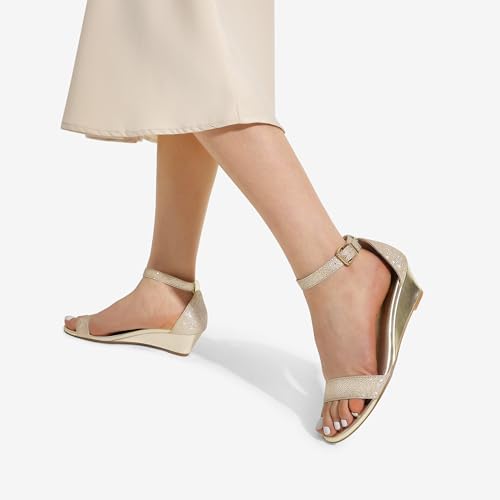 Women's Ingrid Ankle Strap Low Wedge Sandal