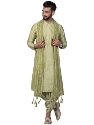 Men's Kurta Dhoti Dupatta Set - Traditional Indian Ethnic Wear for Men - Ideal for Weddings, Festivals & Celebrations