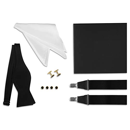 31QUKlxRurL.jpg Tuxedo Set - Suspenders, Cufflinks & Studs, Bow Tie, Pocket Square & Box