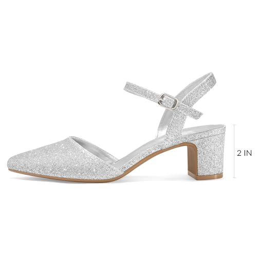 31SqPRsMYZL.jpg Women's Pumps 2 Inch Chunky Block Heel Pointed Toe Ankle Strap Slingback Wedding Party Dress Shoes