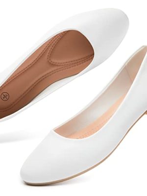 Women's Flats Shoes Ballet Flats Dress Shoes Comfortable PU Leather Slip on Shoes for Women