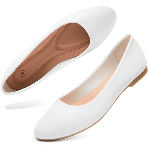 Women's Flats Shoes Ballet Flats Dress Shoes Comfortable PU Leather Slip on Shoes for Women