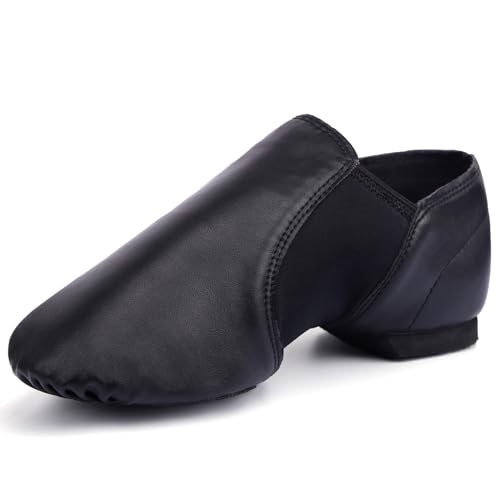 Unisex 006 PU Leather Upper Slip-on Jazz Shoe for Women and Men's Dance Shoes