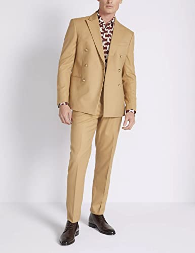 Men Suits Slim Fit 2 Piece Elastic Satin Business Double Breasted Blazer Pants Wedding Grooms Wedding