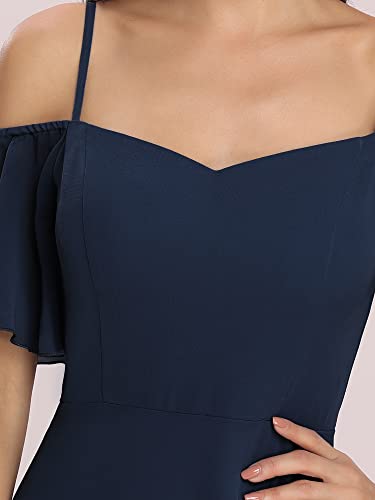 Women's Formal Dresses Off Shoulder Short Sleeve Split A-Line Floor Length Bridesmaid Dresses 0237