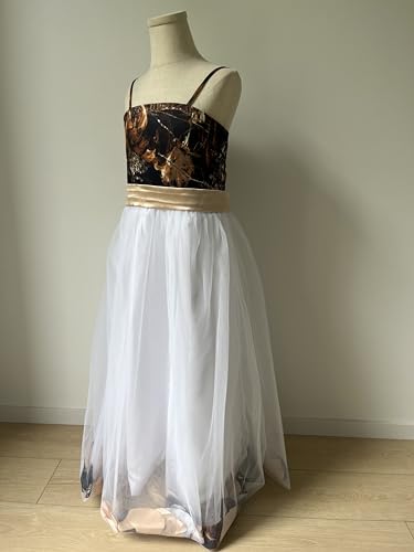 Bride Snowfall Camo Mini Junior Bridesmaid Dresses Flower Girl Dress with Spaghetti Straps