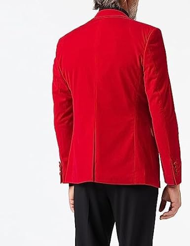Men’s Velvet Blazer Classic Smart Casual Tailored Fit Wedding Suit Jacket