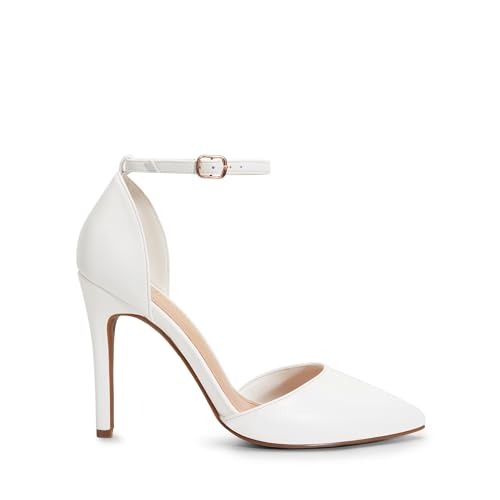 Women's Oppointed-Lacey Pointed Toe Ankle Strap High Heel Stiletto Pumps Wedding Dress Shoes