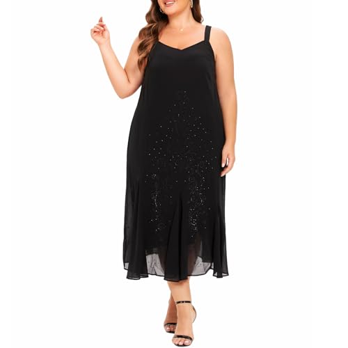 Plus Size Jacket Dress Suits 2 Piece Chiffon Sets Delicate Rhinestone Pattern Mother of Bride Dresses for Wedding