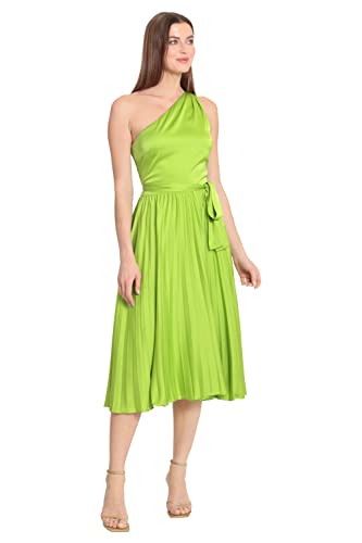 Women's One Shoulder Pleated Skirt Dress Event Occasion Party Guest of