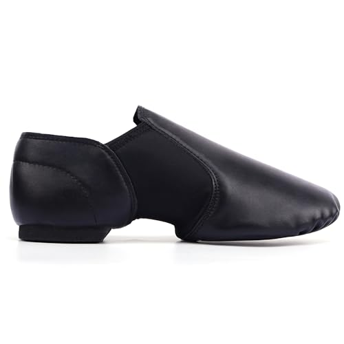 Unisex 006 PU Leather Upper Slip-on Jazz Shoe for Women and Men's Dance Shoes