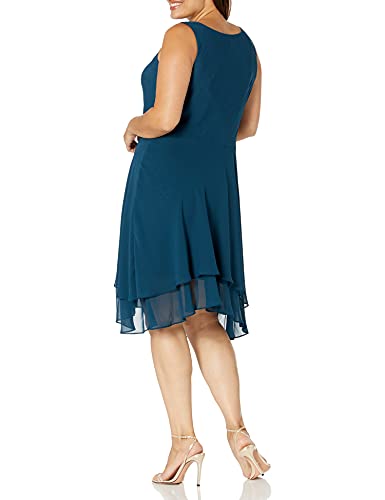 Women's Plus Size Embellished Tiered Mother of The Bride Gown with Jacket, Wedding Guest, Formal Event Dress