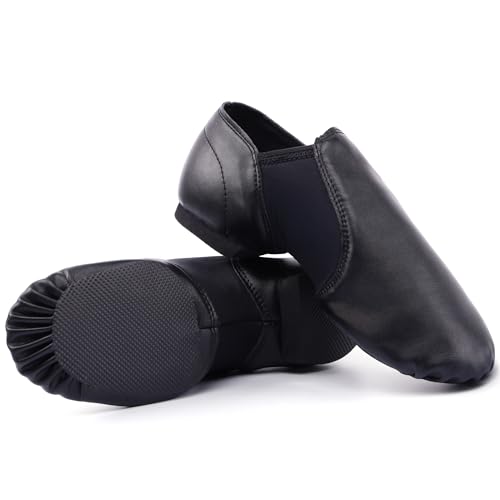 Unisex 006 PU Leather Upper Slip-on Jazz Shoe for Women and Men's Dance Shoes