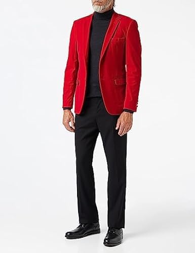 Men’s Velvet Blazer Classic Smart Casual Tailored Fit Wedding Suit Jacket