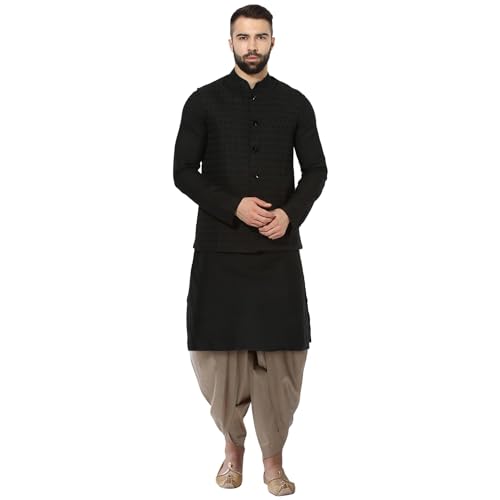 Men's Kurta with Elastic Dhoti Pants, Ethnic Indian Traditional Festive Wear