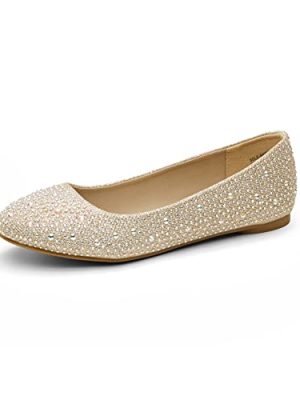 Women's Sole-Shine Rhinestone Ballet Flats Shoes