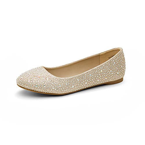 Women's Sole-Shine Rhinestone Ballet Flats Shoes