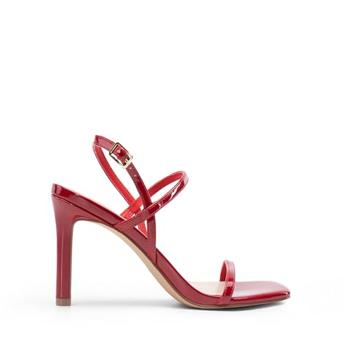 Women’s Slingback Heels High Stilettos Open Square Toe Ankle Strap Pumps Sexy Comfort Strappy Dress Shoes Wedding Bridal Heeled