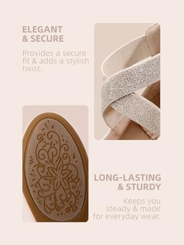 4138s1enw5L.jpg Women's Comfortable Fashion Elastic Ankle Straps Flats Shoes