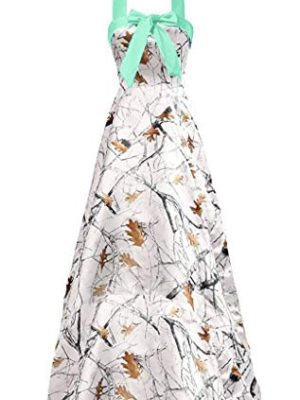 Halter Camo Bridesmaid Dresses Wedding Guest Floor Length
