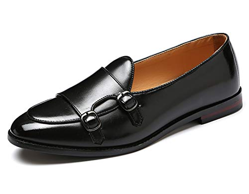 Italy Luxury Monk Strap Wedding Dress Shoes for Men Leather Handmade Shoes