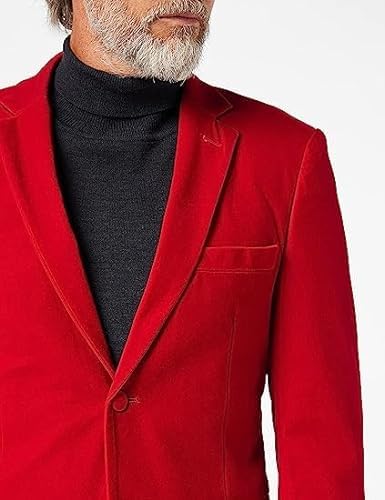Men’s Velvet Blazer Classic Smart Casual Tailored Fit Wedding Suit Jacket