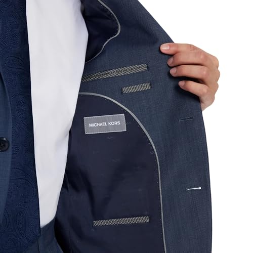 Michael Kors Men’s 3-Piece Classic Fit Suit Separates | Blazer, Vest & Pants, Perfect for Weddings, Proms & Formal Events
