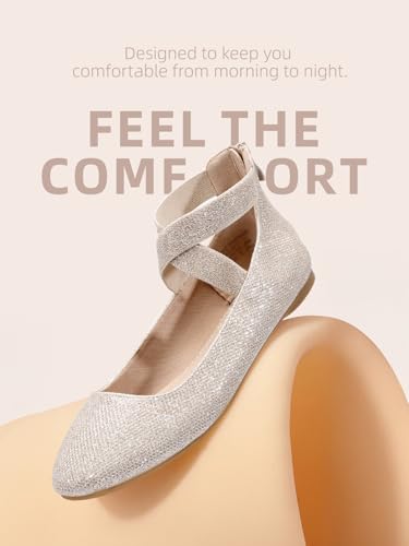 418g3MD3qtL.jpg Women's Comfortable Fashion Elastic Ankle Straps Flats Shoes