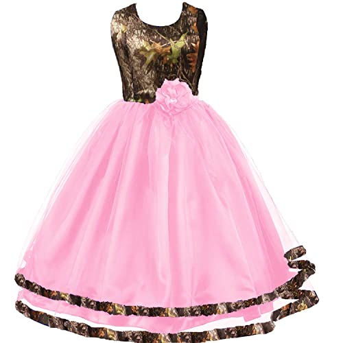 Princess Flower Girl Dress Camo and Tulle Banquet Birthday Party Gowns