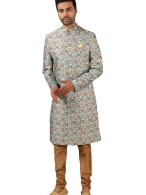 Indian Ethnic Royal Designer Party Wear Traditional Groom Wedding Indo Western Sherwani For Men