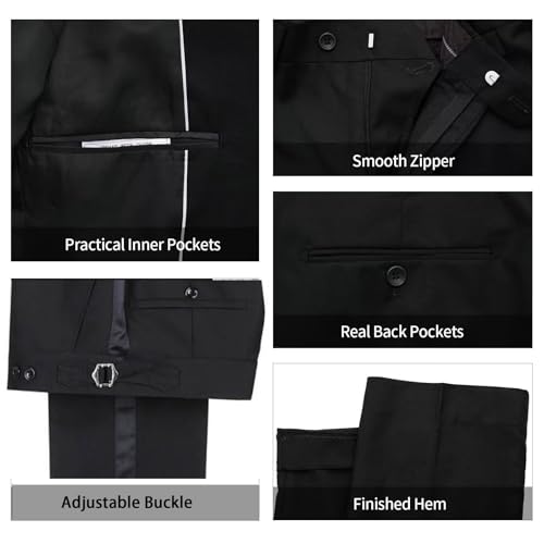 Mens 2 Pieces Luxury Suit with Colored Diamond Slim Fit Peaked Lapel Blazer Jacket Pants Set for Prom,Party,Dinner