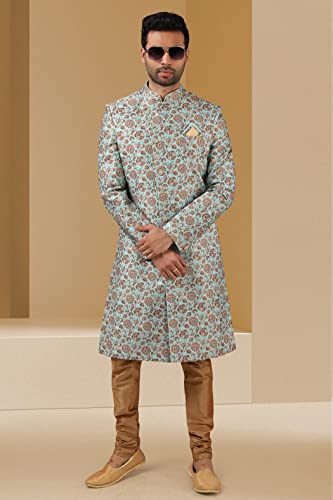 Indian Ethnic Royal Designer Party Wear Traditional Groom Wedding Indo Western Sherwani For Men