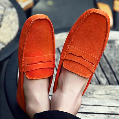 Men's Dress Loafers Slip On Casual Shoes Lightweight Soft Penny Loafers Suede Driving Boat Shoes Moccasins