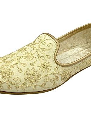 Cream Mens Jutti Sherwani Shoes Men Indian Wedding Handmade Ethnic Mojari Punjabi Juti