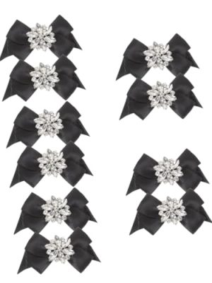 Bow Shoe Buckle Rhinestone Shoe Buckles Accessories Heel Decoration Rhinestone Bow Shoe Clip Clips