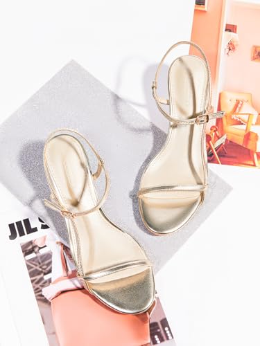 Womens Strappy Heeled Sandals Kitten Low Heel Open Toe Ankle Strap Party Wedding Dress Shoes